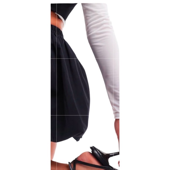 Zara Pull Up Skirt | Black | | Gathered Cinched Waist Band | Size XS - Picture 3 of 11